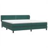vidaXL Box Spring легло с матраци Тъмно зелено 200x210 cm кадифе