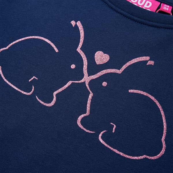 Детски суитшърт рокля, нейви, 104