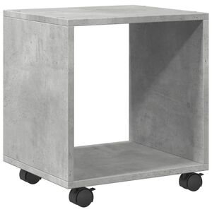 vidaXL Подвижен шкаф, бетонно сив, 37x33x42,5 см, инженерно дърво