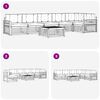 vidaXL Комплект дивани за открито 7 pcs Натурален и Крема