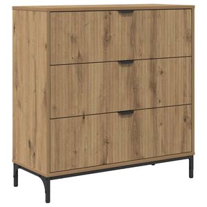 vidaXL Служебен шкаф с чекмедже Дъб 79,5 x 33 x 82 см Инженерно дърво