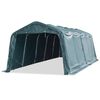 vidaXL Мобилен навес за животни PVC 550 г/м&sup2; 3,3x8 м тъмнозелен