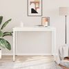 vidaXL Бар маса Бяло 110 x 55 x 105 см Солидно борово дърво