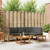 vidaXL Комплект дивани за открито 5 Брой Натурален и Антрацит