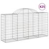 vidaXL Габионни кошници арка 25 бр 200x50x100/120см поцинковано желязо