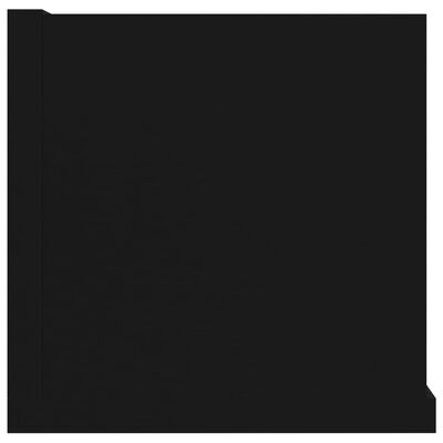 vidaXL CD стенен рафт, черен, 100x18x18 см, ПДЧ