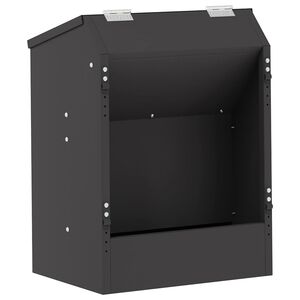 vidaXL Хранилка за зайци Черно 33,5 x 25,5 x 45,5 см 3 кг