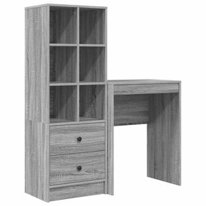 vidaXL Бюро Сив Сонома 105,5 x 34 x 127 см 2 бр.