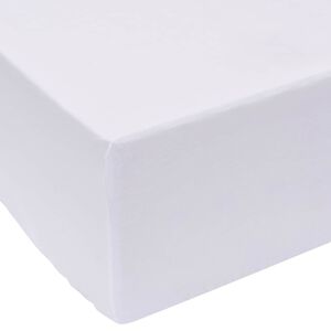 vidaXL Чаршаф за легло Бяло 200 x 160 см Памук