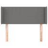 vidaXL Горна табла за легло с уши, тъмносива, 103x16x78/88 см, плат