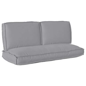 vidaXL Комплект възглавници Оксфордска тъкан Сив 120 x 50 x 52 см