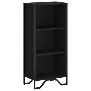 vidaXL Библиотека черна 50x31x106 см инженерно дърво