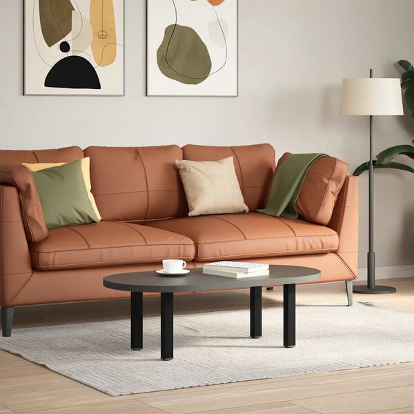 vidaXL Крака за масичка за кафе, 4 бр., черни, 42-44 см, стомана