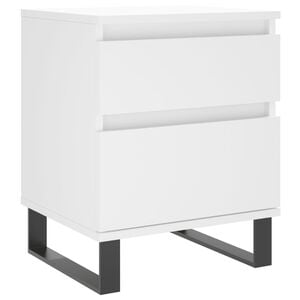 vidaXL Нощно шкафче, бяло, 40x35x50 см, инженерно дърво