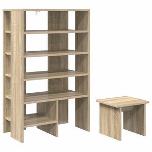 vidaXL Шкаф за обувки 2 бр. 62 x 35 x 100 см Инженерна дървесина