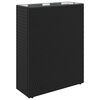 vidaXL Висока саксия Черно 55 x 22 x 70 см полиратан