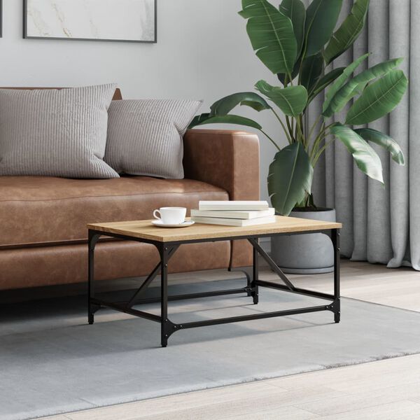 vidaXL Кафе маса, дъб сонома, 75x50x35 см, инженерно дърво