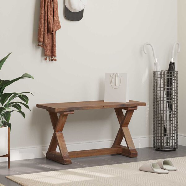 vidaXL Пейка Естествен 85 x 35 x 45 см Масивна регенерирана дървесина