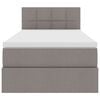 vidaXL Легло с място за съхранение и LED Таупе 90 x 200 cm текстил