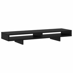 vidaXL Стойка за монитор Черно 100 x 27 x 15 cm Инженерна дървесина
