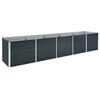vidaXL Градинска висока леха поцинкована стомана 400x80x45 см антрацит