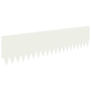 vidaXL Ограда за трева 20 бр. 103 x 25 см Стомана Бяло