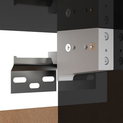 vidaXL ТВ шкафове, 2 бр, черен гланц, 30,5x30x60 см, ПДЧ