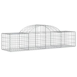 vidaXL Дъговидна габионна кошница 200x50x40/60 см поцинковано желязо