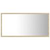 vidaXL LED огледало за баня, дъб сонома, 80x8,5x37 см, акрил