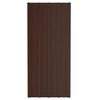 vidaXL Покривни панели, 36 бр, поцинкована стомана, кафяви, 100х45 см