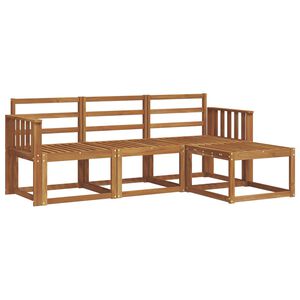vidaXL Комплект дивани за открито 4 pcs Естествен