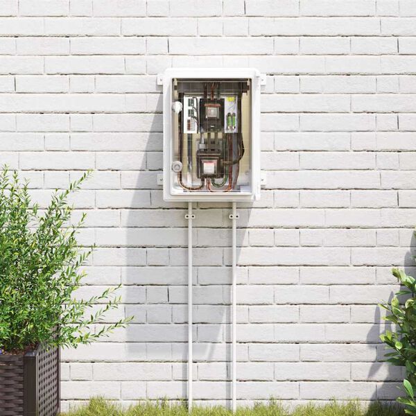 vidaXL Контролен шкаф Сив 30 x 19,5 x 40 см ABS пластмаса