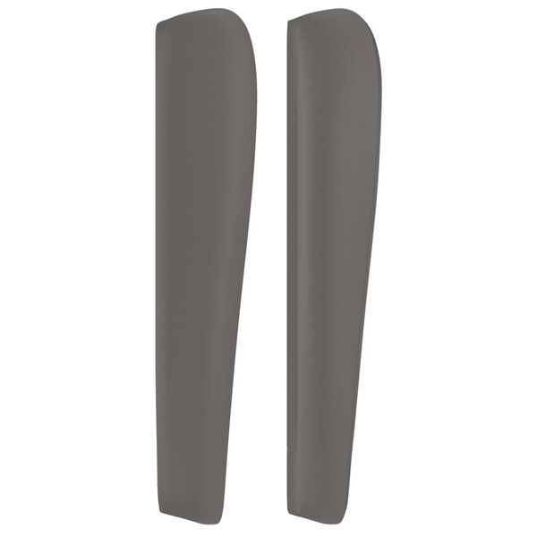 vidaXL Горна табла с уши, сива, 147x23x118/128 см, изкуствена кожа