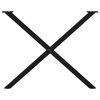vidaXL Крака за трапезна маса, X-образни, 2 бр., черни, 90 x (72-73) см, стомана