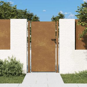 vidaXL Градинска порта 100x175 см, кортенова стомана
