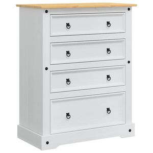 vidaXL Сандъци за складиране Corona Бял 92 x 48 x 114 см Солиден бор