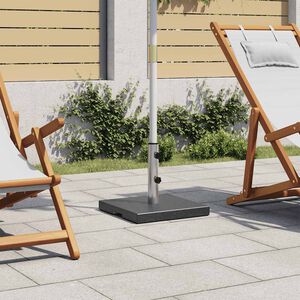 vidaXL Основа за чадър, гранит, 20 кг, квадратна, черна