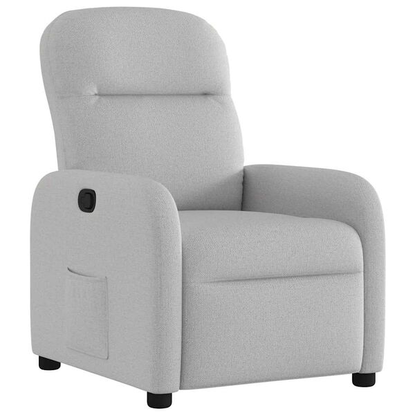 vidaXL Recliner Chair Cloud Grey Fabric