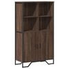 vidaXL Висок шкаф, кафяв дъб, 79,5x35,5x137,5 см, инженерно дърво
