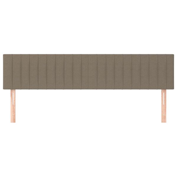 vidaXL Табла за легло, бежово, 200x5x78/88 см, плат