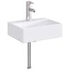 vidaXL Мивка за баня с кран и отвод Хром 39 x 30,5 x 12,5 см Керамика