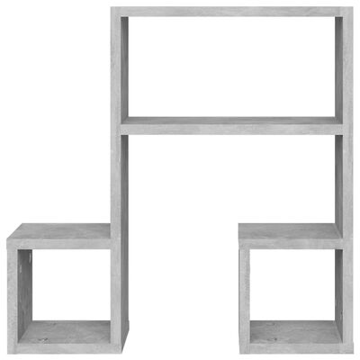 vidaXL Стенни рафтове, 2 бр, бетонно сиви, 50x15x50 см, ПДЧ