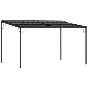 vidaXL Беседка с покрив, антрацит, 4x3x2,5 м, алуминий и стомана