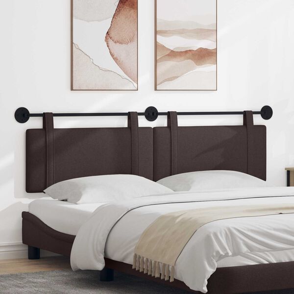 vidaXL Висяща табла Едноцветен Тъмен кафяв 170 x 55 x 5 см текстил