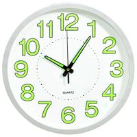 vidaXL Светещ стенен часовник бял 30 см