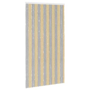 vidaXL Мрежа против насекоми Шенил Сив и бежов 118 x 220 cm 100% ПП