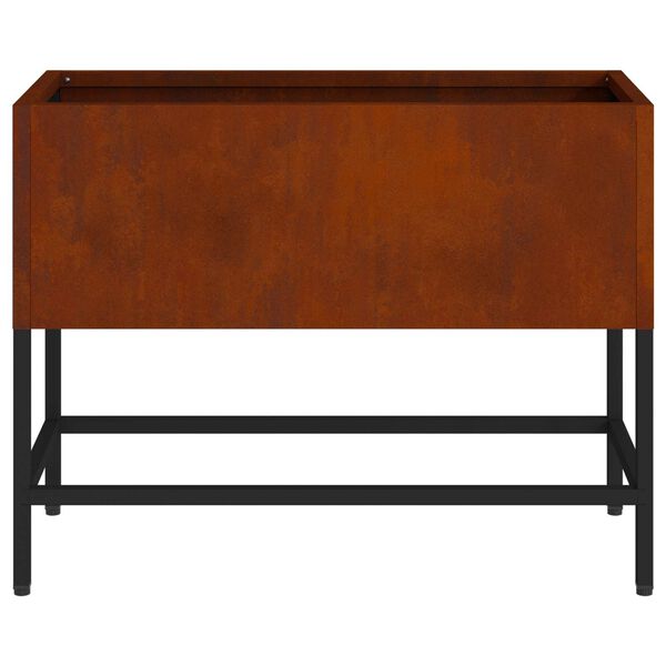 vidaXL Повдигната градинска саксия Ръждясало 60 x 26 x 45 см