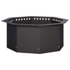vidaXL Ринг за огнище Черно 60 x 60 x 25 см Стомана