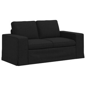 vidaXL Диван Черно 162 x 80 x 82 см текстил