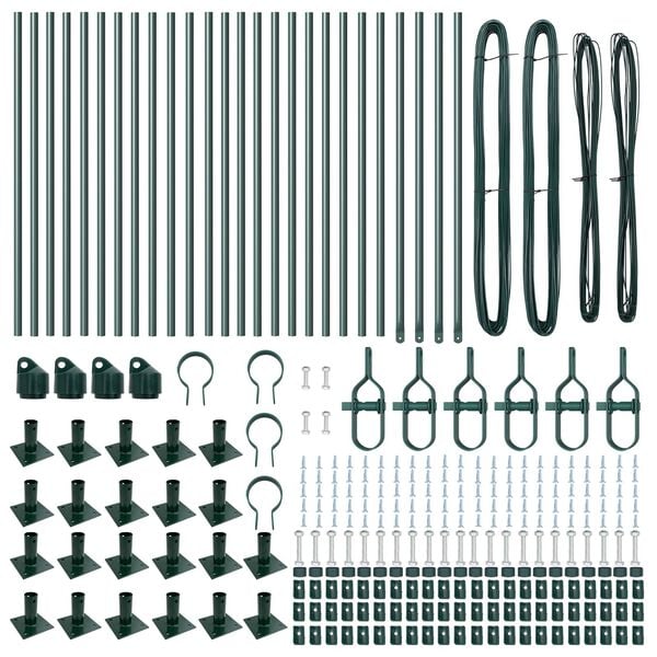 vidaXL Стълб за ограда. 26 pcs Сив 3,2 x 3,2 x 90 см